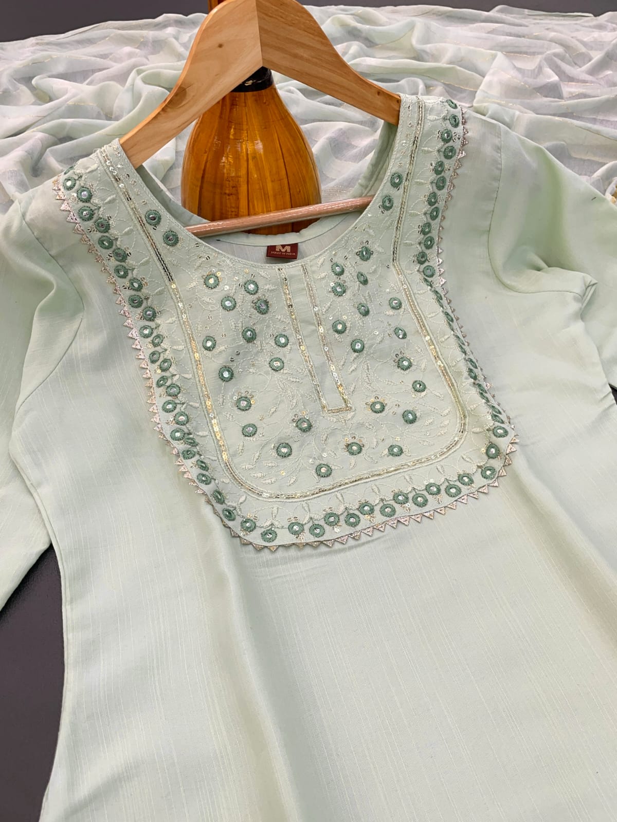 Shamal Slub Cotton Embroidery Kurti With Bottom Dupatta Wholesale Price In Surat	